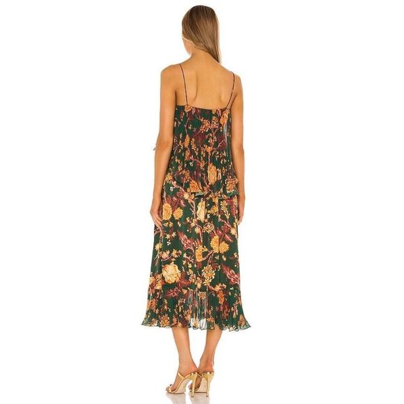 Amur Adeline 100% silk floral pleated flare dress size US2 - Picture 3 of 12